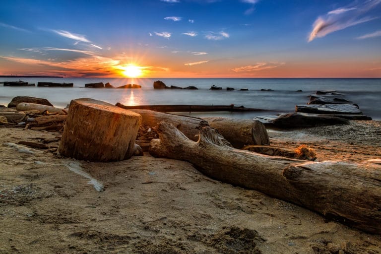 Sunset at Rocky River Park Beach on Lake Erie in Rocky River, OH - Jason Tyson Photography - Cleveland, OH